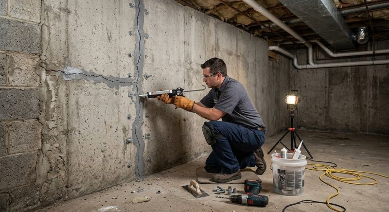 Basement Crack Repair in Nutley, NJ