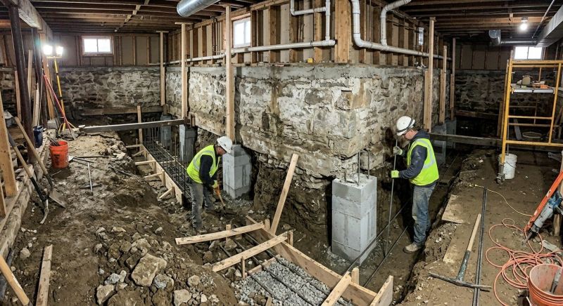 Basement Underpinning in Nutley, NJ