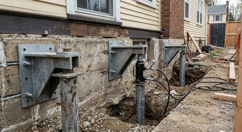 Foundation Pier Leveling in Nutley, NJ