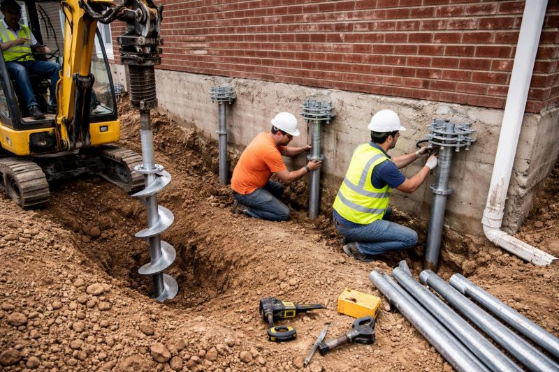 Helical Piers Installation in Nutley, NJ