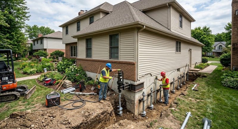 Helical Piers Installation in Nutley, NJ