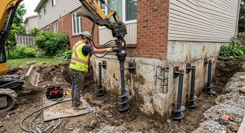 Helical Piers Installation in Nutley, NJ