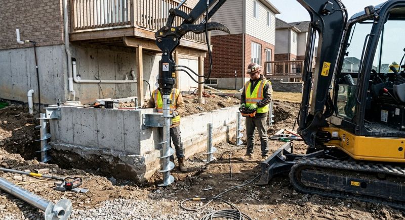 Helical Piers Installation in Nutley, NJ