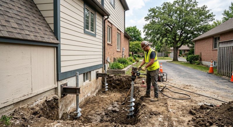 Helical Piers Installation in Nutley, NJ