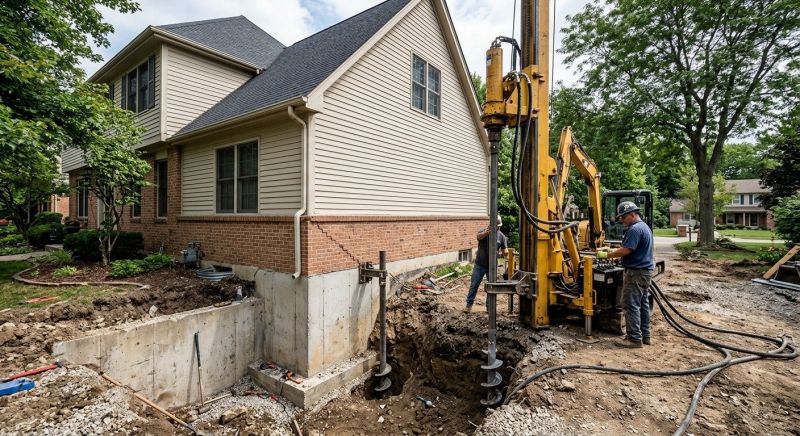 Helical Piers Installation in Nutley, NJ