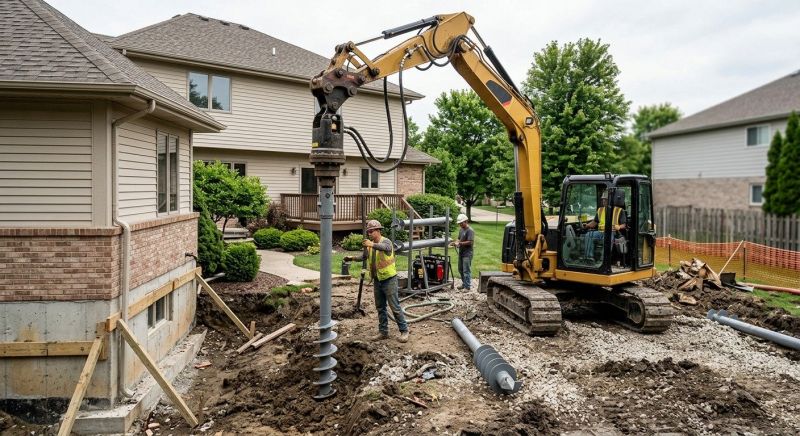 Helical Pile Installation in Nutley, NJ