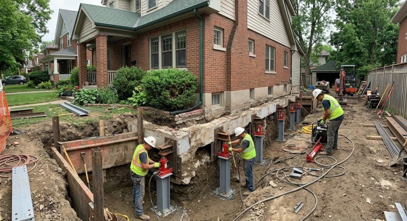 House Underpinning in Nutley, NJ