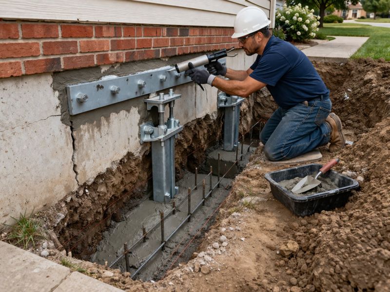 Sinking Foundation Repair in Warren, NJ