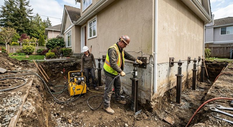 Sinking Foundation Repair in Middlesex, NJ